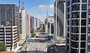 Avenida Paulista  in Sao Paulo city