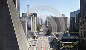 Avenida Paulista in Sao Paulo city, Brazil photo