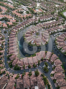 Aventura Lakes district in Miami Beach, USA