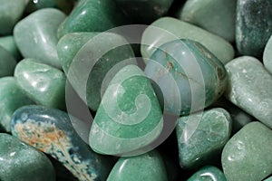 aventurine gem stone as natural mineral rock