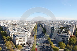 The Avenue Charles de Gaulle and La Defense, Paris