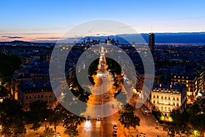 Avenue de la Grande Armee , in Europe, France, Ile de France, Paris, in summer on a sunny day