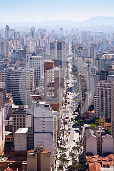 Avenue sao joao in sao paulo city photo