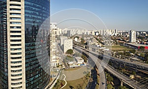 Avenue in Sao Paulo city