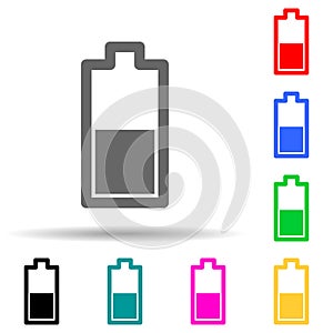 average battery level multi color style icon. Simple thin line, outline vector of web icons for ui and ux, website or mobile