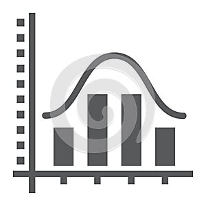 Average glyph icon, data and analytics