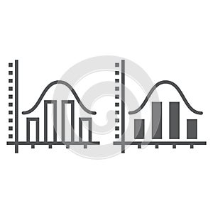 Average line and glyph icon, data