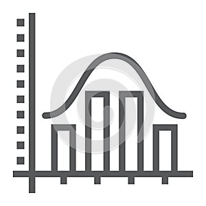 Average line icon, data and analytics