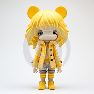 Avery: Moody Yellow Baby Vinyl Toy With Kawaii Manga Style