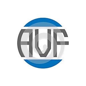 AVF letter logo design on white background. AVF creative initials circle logo concept.