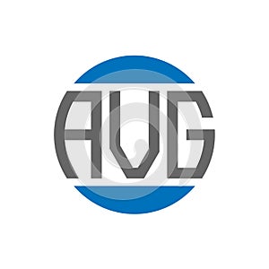 AVG letter logo design on white background. AVG creative initials circle logo concept.