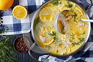 Avgolemono - delicious creamy greek chicken soup