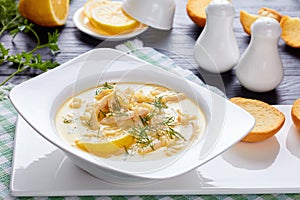 Avgolemono - delicious creamy greek chicken soup