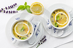 Avgolemono - delicious Greek chicken egg and lemon soup