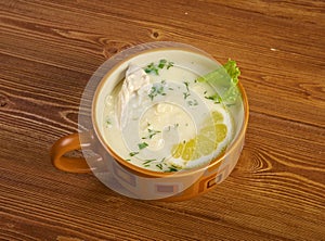 Avgolemono or egg-lemon