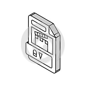 avi file format document isometric icon vector illustration