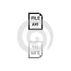 AVI File icon flat