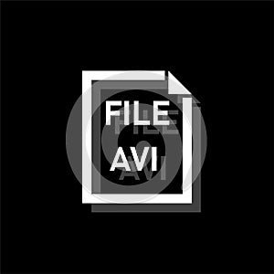 AVI File icon flat