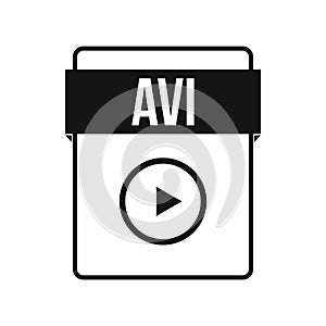 AVI file icon, simple style