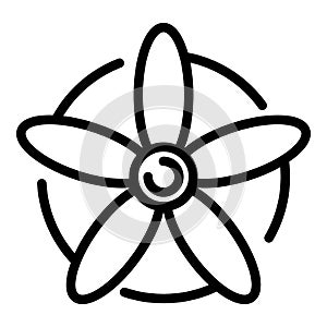 Avia propeller icon, outline style