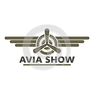 Avia show icon logo, flat style