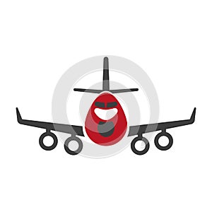 Avia transportation logistics aircraft or plane vector flat isolated icon