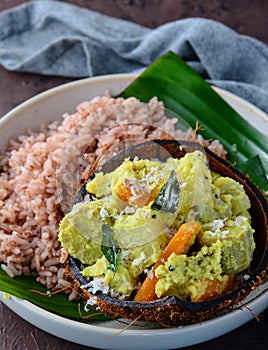Avial and red rice- kerala meal