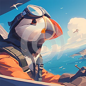 Avian Aviator: Penguin in Flight