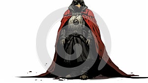 Avian-themed Comic Book Character In Black And Red