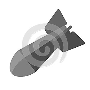 Aviation Bomb icon flat style isolated for design. Vector illustration