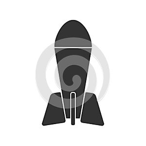Aviation Bomb icon flat style isolated for design. Vector illustration