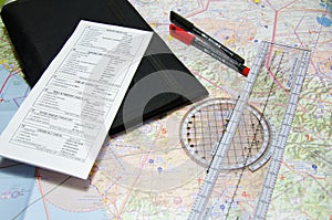 Aviation chart and planning intruments