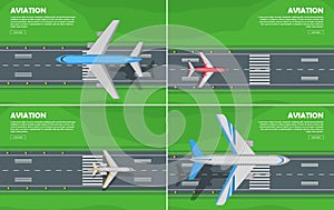 Aviation Conceptual Flat Style Web Banner