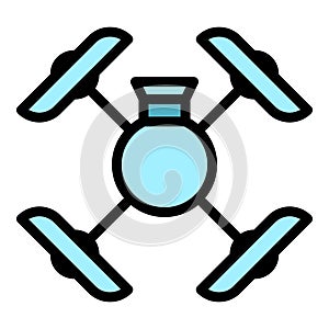 Aviation drone icon vector flat