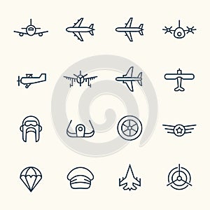 Aviation icon set photo