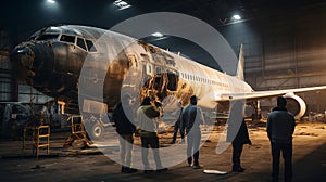 Aviation Investigation: Experts Examine Airplane Reconstruction