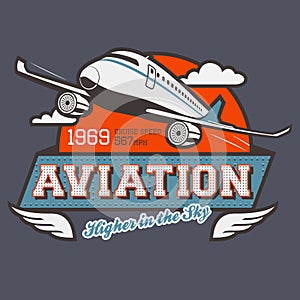 Aviation label t-shirt