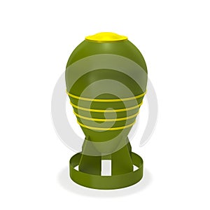 Aviation nuclear bomb 3d rendering