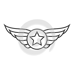 Aviation outline emblem, badge or logo