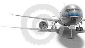 Aviation passenger plane isolated 3d render on white background with shadow photo