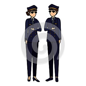 aviation pilots couple avatars characters