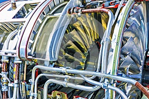 Aviation turbojet engine equipment