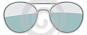 Aviator glasses color icon. Fashion summer accessory