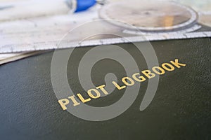 Aviator logbook and tools photo
