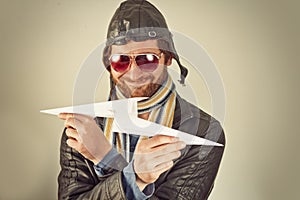 Aviator Man Paper Plane