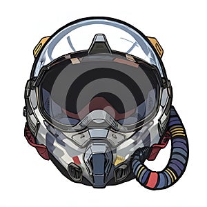 aviator pilot helmet illustration ai generated