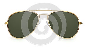 Aviator sunglasses isolated with clipping path photo