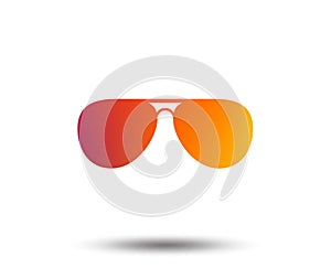 Aviator sunglasses sign icon. Pilot glasses.