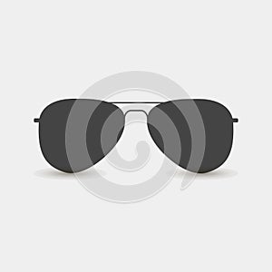 Aviators glasses vector icon. Pilot`s glasses. Sunglasses protec photo