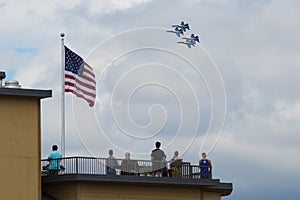 Navy Blue Angles flying on 4th of July